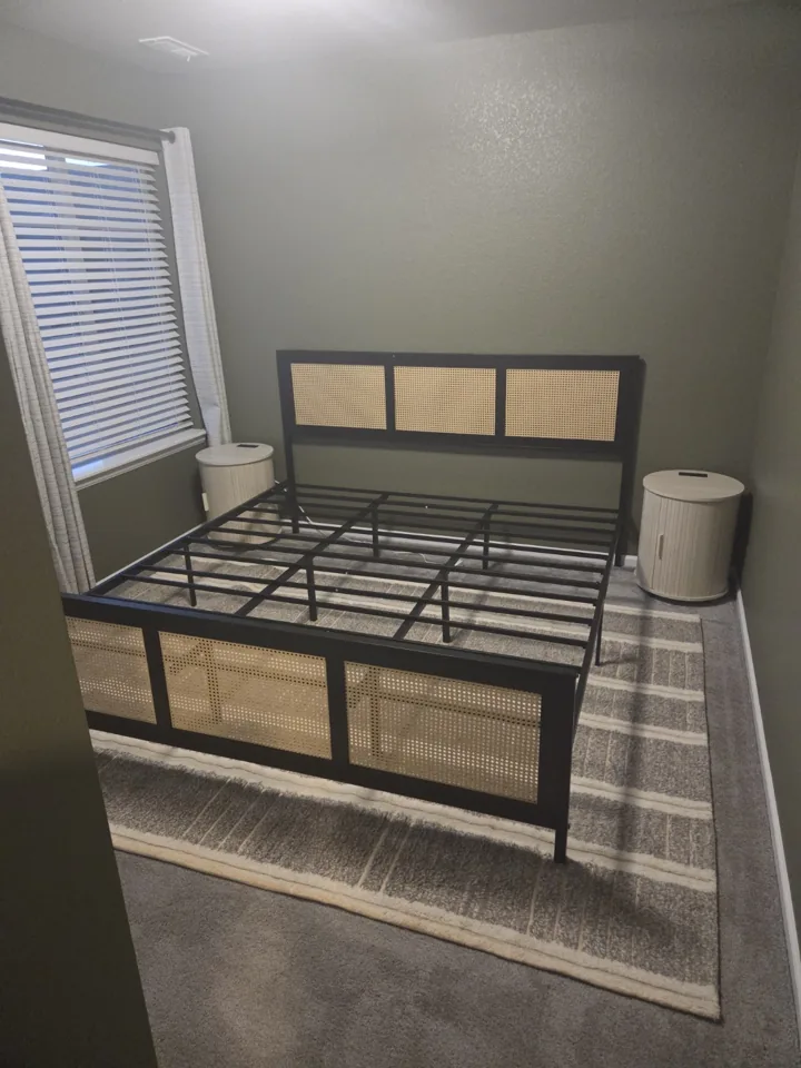 Completed bed frame assembled by Wagner Home Services