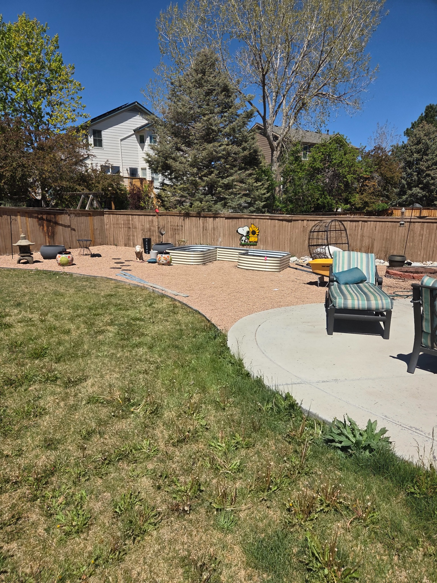 developing a yard into a garden